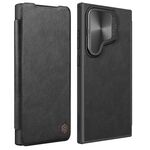 Per Samsung Galaxy S24 5G NILLKIN Qin Prop Series Flip Camera Cover Custodia in pelle per telefono (nero)