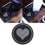 Sottobicchiere antiscivolo a nido d'ape rotondo Love Diamond per auto (diamante colorato AB)