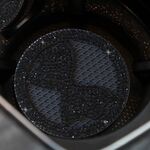 Sottobicchiere antiscivolo multifunzionale per auto con fiocco di diamanti in cristallo (nero)