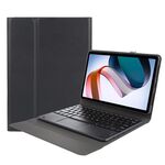 Per Xiaomi Redmi Pad SE Custodia in pelle ultrasottile con tastiera Bluetooth e touchpad (nero)