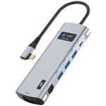 Adattatore HUB per docking station intelligente Z261 12 in 1 a gomito da USB-C/Tipo-C a USB MST Smart