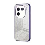Custodia per telefono elettrolitico in polvere glitterata sfumata per vivo iQOO 12 Pro (viola)