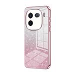 Custodia per telefono elettrolitico in polvere glitterata sfumata per vivo iQOO 12 Pro (rosa)
