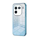 Per vivo iQOO 12 Pro Custodia per telefono elettrolitico in polvere glitter sfumata (blu)