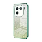 Custodia per telefono elettrolitico in polvere glitterata sfumata per vivo iQOO 12 Pro (verde)