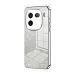 Custodia per telefono elettrolitico in polvere glitterata sfumata per vivo iQOO 12 Pro (argento)