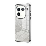 Custodia per telefono elettrolitico in polvere glitter sfumata per vivo iQOO 12 Pro (nera)