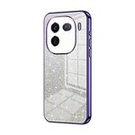 Per vivo iQOO 12 Custodia per telefono elettrolitico in polvere glitterata sfumata (viola)