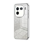 Custodia per telefono elettrolitico in polvere glitterata per vivo iQOO 12 (argento)