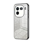 Per vivo iQOO 12 Custodia per telefono elettrolitico in polvere glitter sfumata (nera)