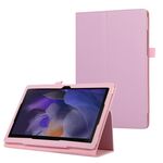 Custodia per tablet in pelle con texture litchi per Samsung Galaxy Tab A9 con supporto (rosa)