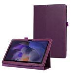 Custodia per tablet in pelle con texture litchi per Samsung Galaxy Tab A9 con supporto (viola)