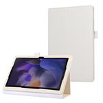Custodia per tablet in pelle con texture litchi per Samsung Galaxy Tab A9 con supporto (bianco)