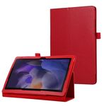 Custodia per tablet in pelle con texture litchi per Samsung Galaxy Tab A9 con supporto (rosso)