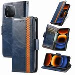 Per vivo iQOO 12 Pro CaseNeo Splicing Custodia per telefono in pelle con doppia fibbia magnetica (blu)