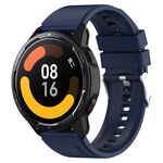 Per Huami Amazfit GTR 42mm / GTS 20mm Cinturino in silicone con testa sporgente Fibbia argento (blu navy)