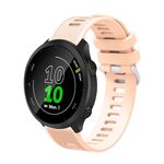 Per Garmin Vivomove 3 cinturino in twill di silicone da 20 mm (rosa sabbia)