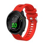 Per Garmin Forerunner 245 Music 20mm cinturino in twill di silicone (rosso)