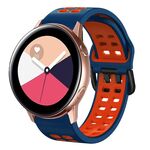 Per Galaxy Watch Active 2 Cinturino in silicone bicolore traspirante da 20 mm (blu notte + rosso)