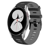 Per Samsung Galaxy Watch 4 40mm 20mm Cinturino in silicone bicolore (nero + grigio)