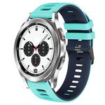 Per Samsung Galaxy Watch 4 Classic 42mm 20mm Cinturino in silicone bicolore (verde menta + blu)