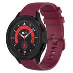 Per Samsung Galaxy Watch5 44 mm 20 mm cinturino in silicone a tinta unita (bordeaux)