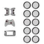 10 PCS Gamepad In Silicone Pulsante Luminoso Cap Rocker Cap Per PS5/PS4/PS3/ONE/360/PRO/serie X/S (cerchio Nero Trasparente)