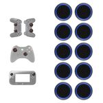 10 PCS Gamepad In Silicone Pulsante Luminoso Cap Rocker Cap Per PS5/PS4/PS3/ONE/360/PRO/serie X/S (Nero Azzurro)