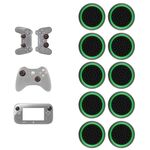 10 PCS Gamepad In Silicone Pulsante Luminoso Cap Rocker Cap Per PS5/PS4/PS3/ONE/360/PRO/serie X/S (Nero Cerchio Verde)