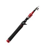 Canna da pesca telescopica Mini canna da pesca Attrezzatura da pesca portatile, lunghezza: 1,8 m (manico curvo rosso)