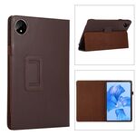 Custodia per tablet in pelle con texture litchi per Huawei MatePad Pro 11 2024 con supporto (marrone)