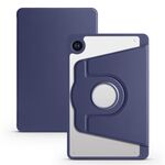 Per Samsung Galaxy Tab A9 Custodia in pelle per tablet intelligente con rotazione a 360 gradi in acrilico (blu scuro)