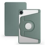 Per Samsung Galaxy Tab A9 Custodia in pelle per tablet intelligente con rotazione a 360 gradi in acrilico (verde scuro)