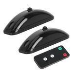 H901 2 pezzi Spia pilota remota per auto Spia doppio flash (Nero)