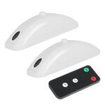 H901 2 pezzi Spia pilota remota per auto Spia doppia luce flash (bianca)
