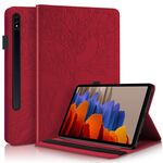 Custodia per tablet in pelle con vibrazione orizzontale serie Life Tree per Samsung Galaxy Tab S9+(Rosso)