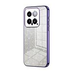 Per Xiaomi 14 Custodia per telefono elettrolitico in polvere glitter sfumata (viola)
