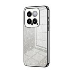 Per Xiaomi 14 Custodia per telefono elettrolitico in polvere glitter sfumata (nera)
