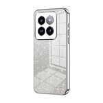 Per Xiaomi 14 Pro Custodia per telefono elettrolitico in polvere glitter sfumata (argento)