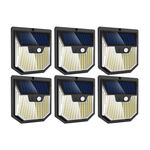 6 pz XY0159 159 LED Lampada da parete per cortile con sensore solare per il corpo umano esterno