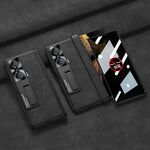 Per Honor Magic VS GKK Custodia per telefono in pelle privacy integrata con cerniera pieghevole smerigliata con supporto (nero)