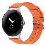 Per Google Pixel Watch 2 / Pixel Watch Cinturino in tela di nylon (arancione)