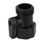 Connettore per tubo da giardino con valvola a sfera in ABS unidirezionale da giardino (filettatura americana)
