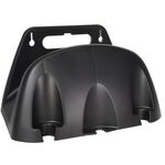 Accessori per l'irrigazione del giardino con supporto per tubo dell'acqua in plastica montato a parete (nero)
