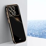 Per Xiaomi Redmi K70E XINLI Straight Edge 6D Custodia per telefono in TPU placcato (nero)