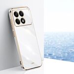 Per Xiaomi Redmi K70E XINLI Straight Edge 6D Placca Custodia per telefono in TPU (Bianco)