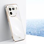 Per vivo iQOO 12 5G XINLI Straight Edge 6D Placca Custodia per telefono in TPU (Bianco)