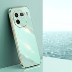Per vivo iQOO 12 Pro 5G XINLI Straight Edge 6D Placca Custodia in TPU per telefono (Verde menta)