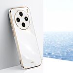 Per vivo X100 Pro 5G XINLI Straight Edge 6D Placca Custodia per telefono in TPU (Bianco)