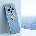 Per vivo X100 Pro 5G XINLI Straight Edge 6D Placca Custodia per telefono in TPU con supporto ad anello (verde menta)